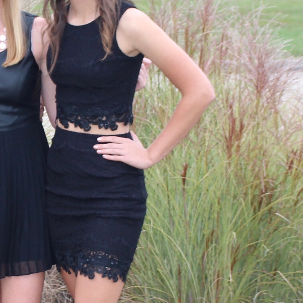 two piece formal homecoming dress